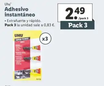 Lidl Uhu Adhesivo instantáneo oferta