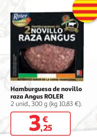 Alcampo Roler Hamburguesa de novillo raza Angus 300g oferta
