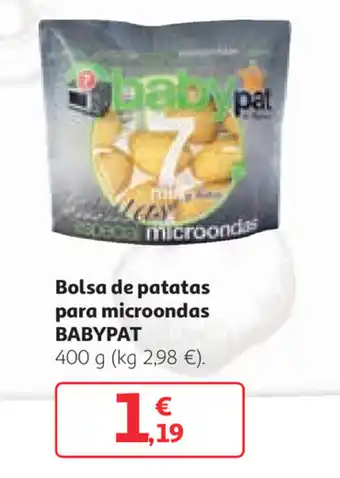 Alcampo Babypat Bolsa de patatas para microondas 400g oferta