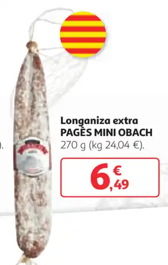 Alcampo Pagès Mini Obach Longaniza extra 270g oferta