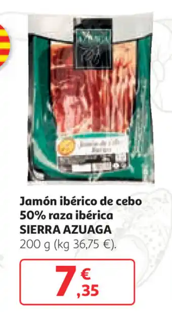 Alcampo Sierra Azuaga Jamón ibèrico de cebo 50% raza ibèrica 200g oferta