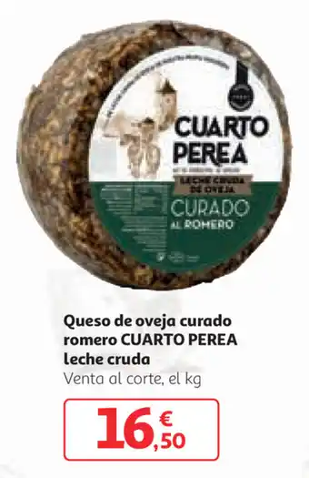 Alcampo Cuarto Perea Queso de oveja curado romero leche cruda oferta