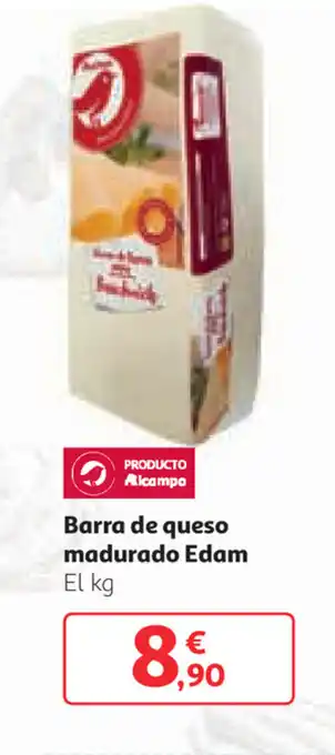 Alcampo Barra de queso madurado Edam oferta
