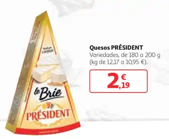 Alcampo Prèsident Quesos 180 a 200g oferta