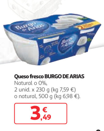 Alcampo Burgo De Arias Queso fresco oferta