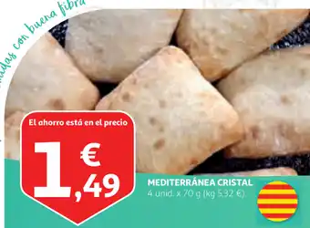 Alcampo Mediterránea Cristal 4unid x 70g oferta