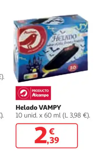 Alcampo Vampy Helado 10unid x 60ml oferta