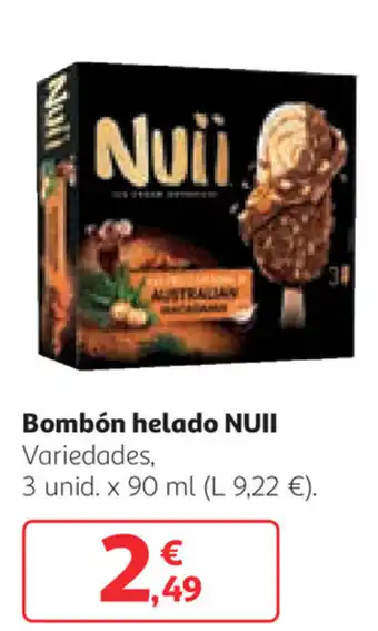 Alcampo Nuii Bombón helado 3unid x 90ml oferta
