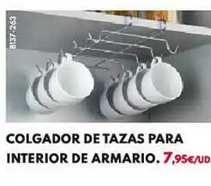 BricoCentro Colgador de tazas para interior de armario oferta