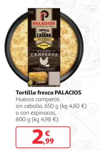 Alcampo Palacios Tortilla fresca oferta
