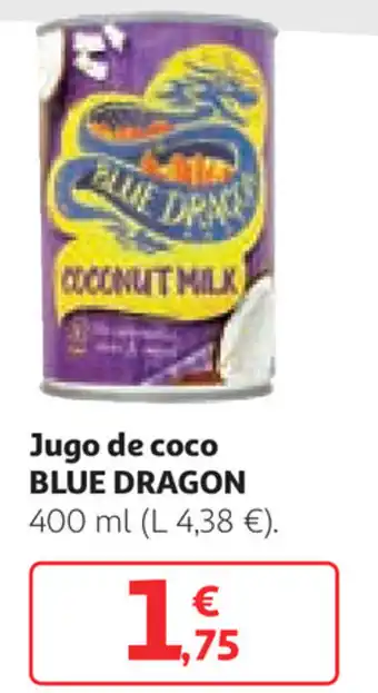 Alcampo Blue Dragon Jugo de coco 400ml oferta