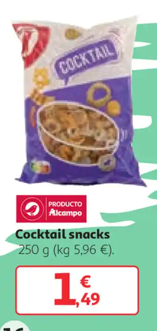 Alcampo Cocktail snacks 250g oferta
