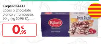 Alcampo Creps Rifacli Cacao o chocolate blanco y frambuesa, 90g oferta