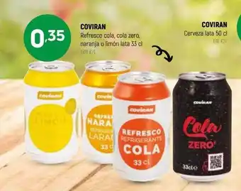 Coviran Coviran refresco cola, cola zero, naranja o limón lata coviran cerveza lata oferta