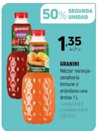 Coviran Granini néctar naranja-zanahoria inmune o arándano-uva antiox oferta