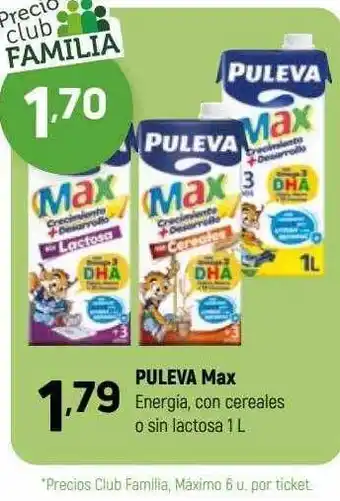 Coviran Puleva max energia, con cereales o sin lactosa oferta