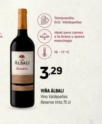 Coviran Viña álbali vino valdepeñas reserva tinto oferta