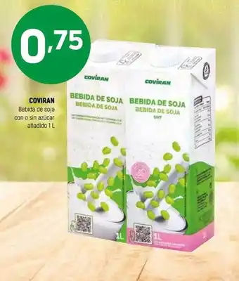 Coviran Coviran bebida de soja con o sin azúcar añadido oferta