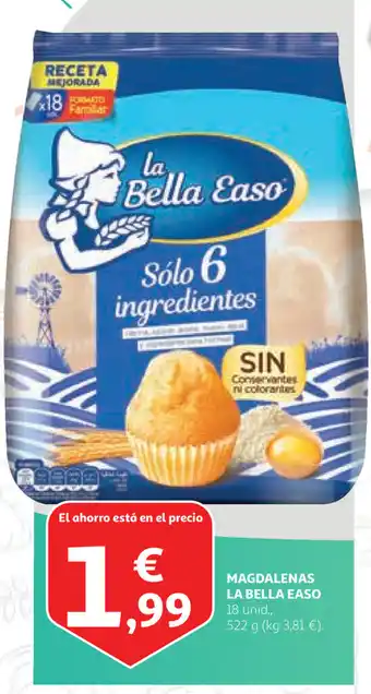 Alcampo Magdalenas La Bella Easo 18 unid. 522 g oferta