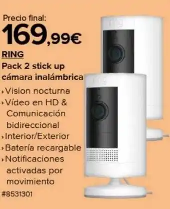 Costco Ring pack 2 stick up cámara inalámbrica oferta