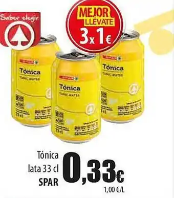 SPAR Lanzarote Tónica lata spar oferta