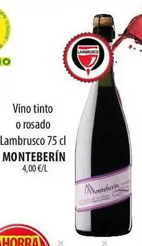 SPAR Lanzarote Vino tinto o rosado lambrusco monteberin oferta
