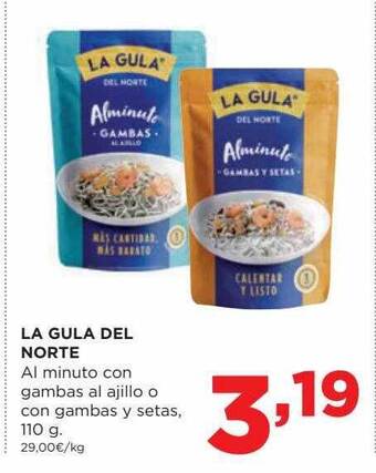 Alimerka La gula del norte al minuto con gambas al ajillo o con gambas y setas oferta