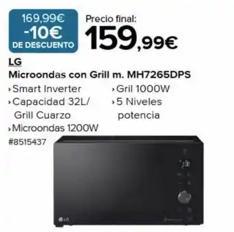 Costco Lg microondas con grill m. mh7265dps oferta