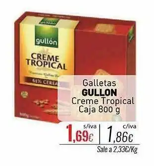 Cuevas Cash Galletas gullon creme tropical oferta