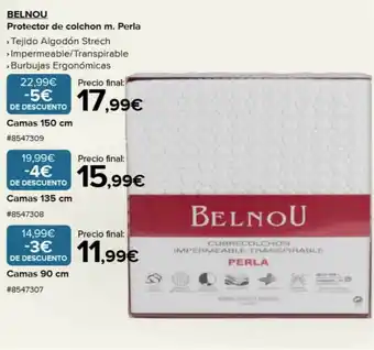 Costco Belnou protector de colchon m. perla oferta