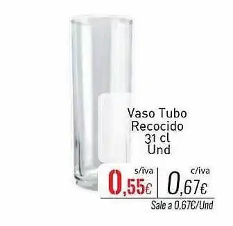 Cuevas Cash Vaso tubo recocido oferta