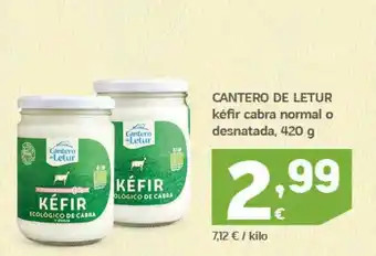 HiperDino Cantero de letur kéfir cabra normal o desnatada oferta