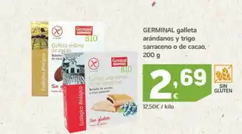HiperDino Germinal galleta arándanos y trigo sarraceno o de cacao oferta