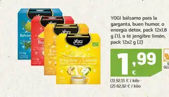 HiperDino Yogyu bálsamo para la garganta, buen humor, o energia detox o té jengibre limón oferta