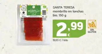 HiperDino Santa teresa membrillo en lonchas bio oferta
