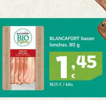 HiperDino Blancafort bacon lonchas oferta