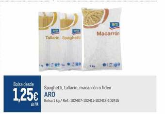 Makro Spaghetti, tallarín, macarrón o fideo aro oferta