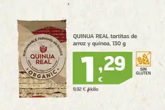 HiperDino Quinua real tortitas de arroz y quinoa oferta