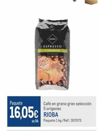 Makro Café en grano gran selección 5 origenes rioba oferta