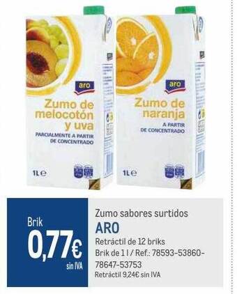 Makro Zumo sabores surtidos aro oferta