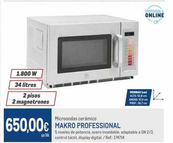 Makro Microondas cerámico makro professional oferta