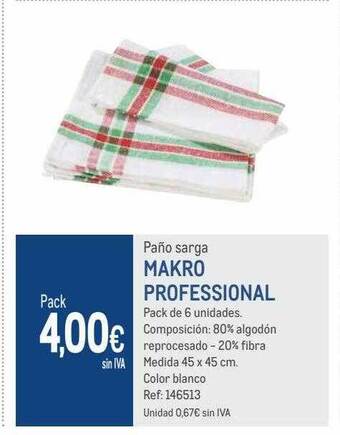 Makro Paño sarga makro professional oferta