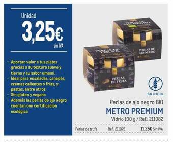 Makro Perlas de ajo negro bio metro premium oferta