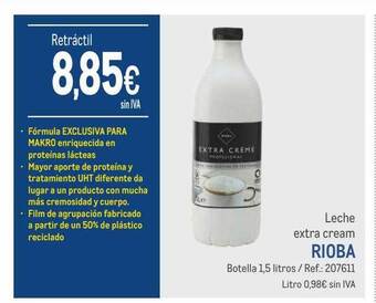 Makro Leche extra cream rioba oferta