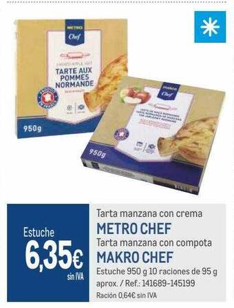 Makro Tarta manzana con crema metro chef tarta manzana con compota makro chef oferta