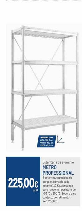 Makro Estanteria de aluminio metro professional oferta
