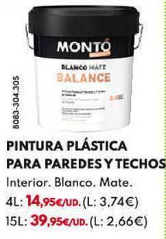 BricoCentro Pintura plástica para paredes y techos oferta