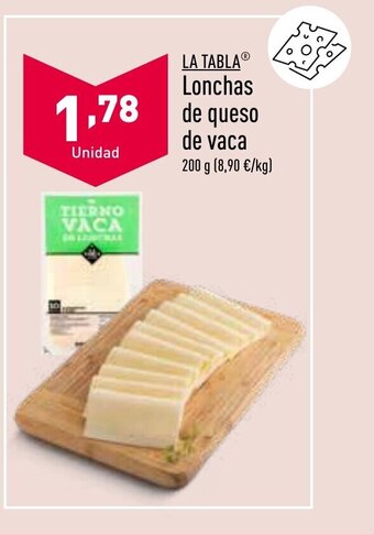 ALDI Lonchas de Queso De Vaca oferta