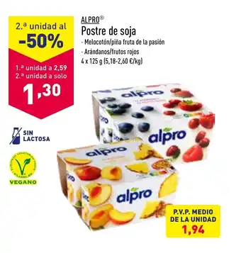 ALDI Postre de Soja oferta