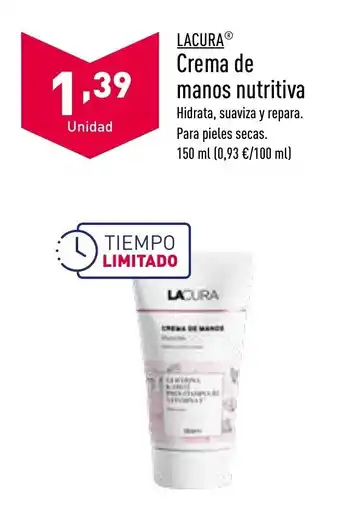 ALDI Crema de Manos Nutritiva oferta